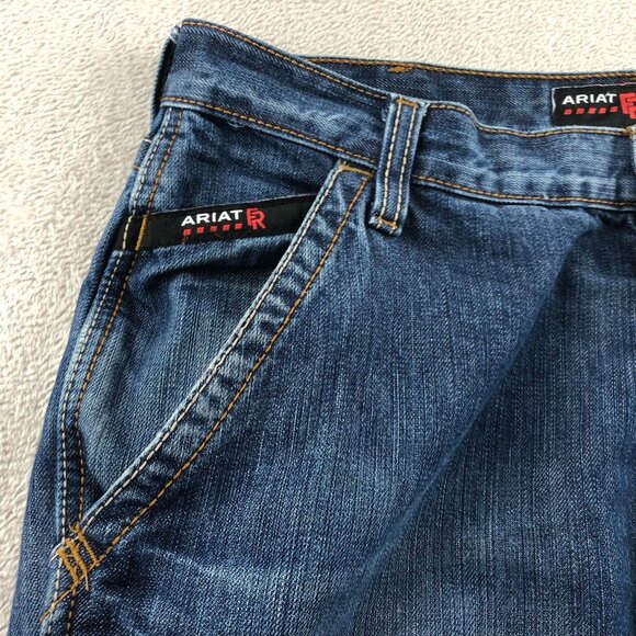 Ariat Mens Work Jeans Size 34/30 Flame-Resistant Low Rise M4 Boot Leg Cotton - Picture 11 of 16